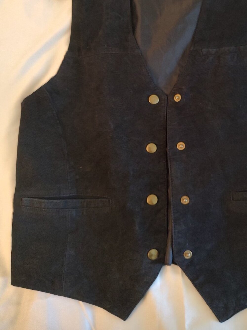 Vintage Don't Stop Classics Suede Leather Western Vest Large Unisex Used